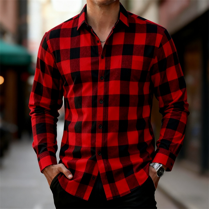Flannel Shirt Lined - Chemise à manches longues à carreaux
