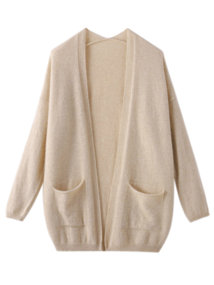 Wool Coat Peacoat - Cardigan en laine mérinos pour femme,