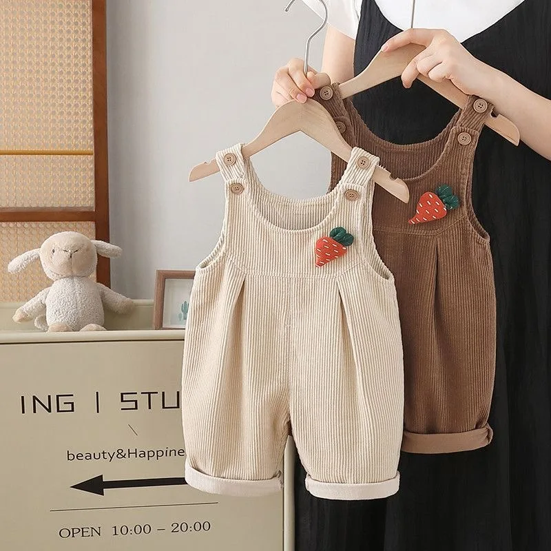 Corduroy Pant Warm - Pantalon à bretelles pour bébé, collection