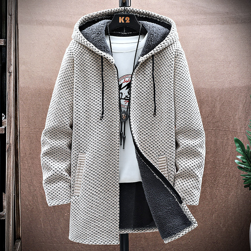 Wool Coat Peacoat - Cardigan en cachemire pour homme, manteau