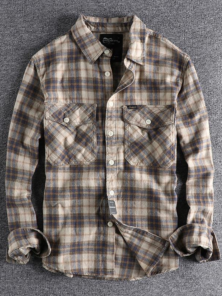 Chemise à carreaux rétro pour  - Flannel Shirt Lined avis et prix